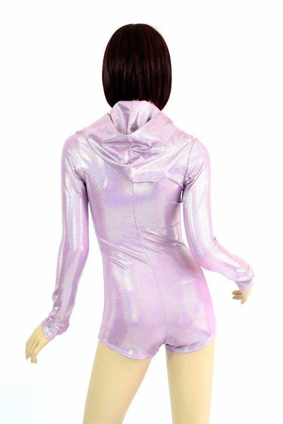 Lilac Long Sleeve Hoodie Romper - Coquetry Clothing