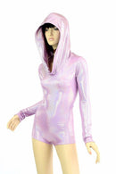 Lilac Long Sleeve Hoodie Romper - Coquetry Clothing