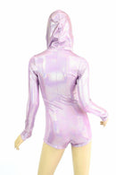 Lilac Long Sleeve Hoodie Romper - Coquetry Clothing