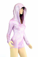 Lilac Long Sleeve Hoodie Romper - Coquetry Clothing