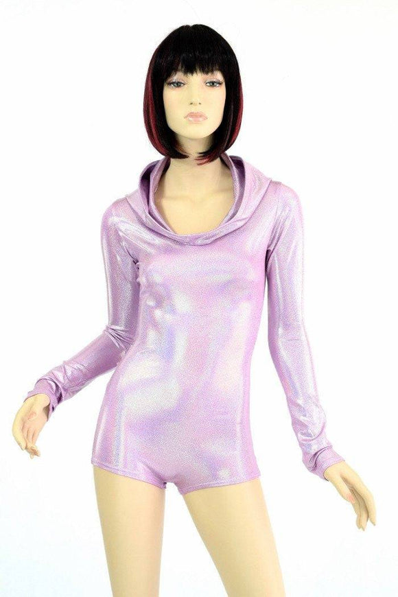 Lilac Long Sleeve Hoodie Romper - Coquetry Clothing