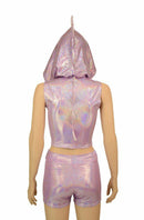 Lilac & Pink Dragon Hoodie & Shorts Set - Coquetry Clothing