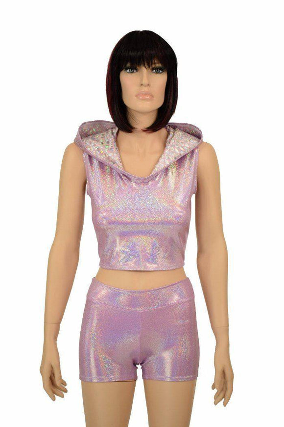Lilac & Pink Dragon Hoodie & Shorts Set - Coquetry Clothing