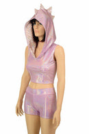 Lilac & Pink Dragon Hoodie & Shorts Set - Coquetry Clothing