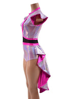 Lilac & Pink Tuxedo Back Romper - Coquetry Clothing