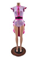 Lilac & Pink Tuxedo Back Romper - Coquetry Clothing
