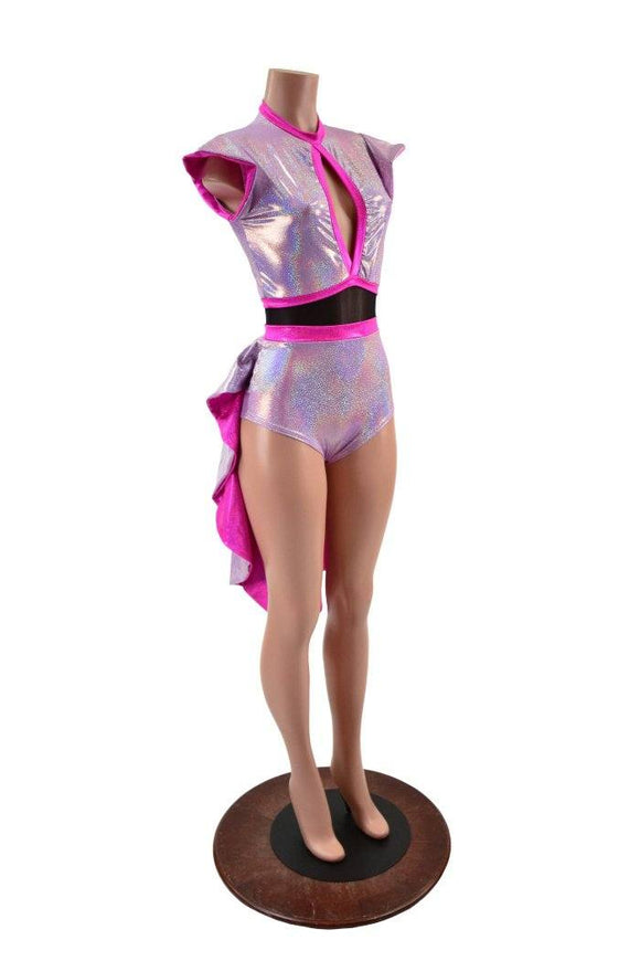 Lilac & Pink Tuxedo Back Romper - Coquetry Clothing