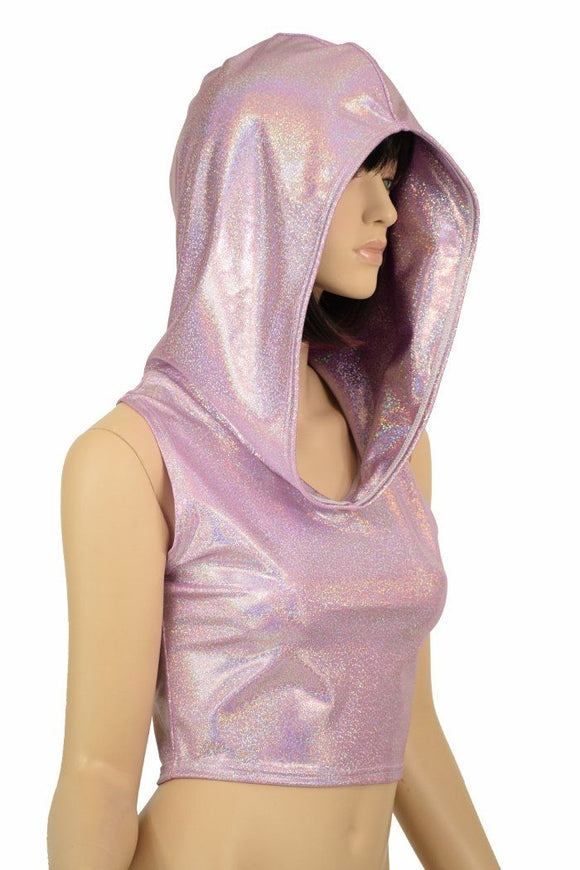 Lilac Racerback Crop Hoodie - Coquetry Clothing