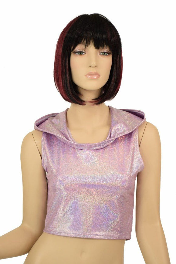 Lilac Racerback Crop Hoodie - Coquetry Clothing