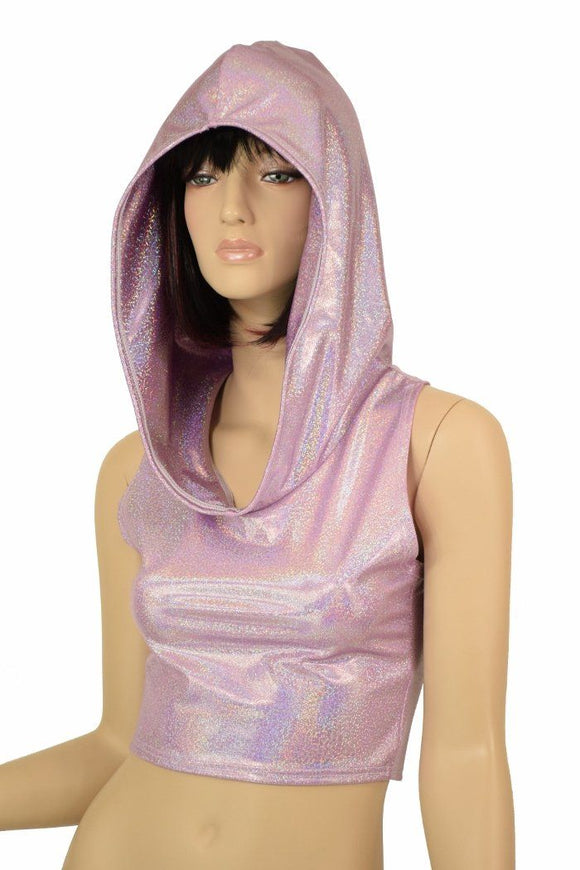 Lilac Racerback Crop Hoodie - Coquetry Clothing