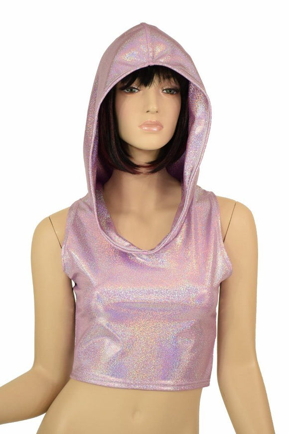 Lilac Racerback Crop Hoodie - Coquetry Clothing