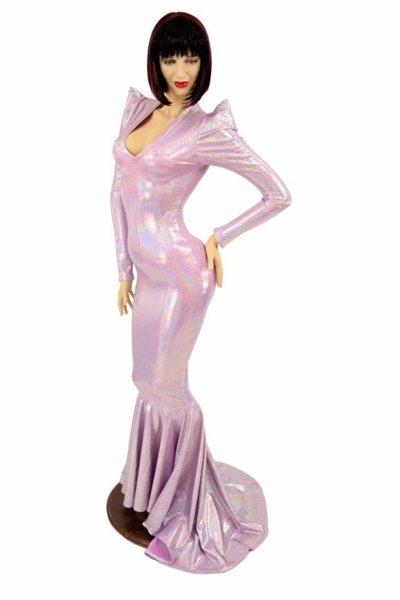 Lilac Sharp Shoulder Gown - Coquetry Clothing