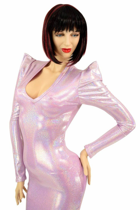 Lilac Sharp Shoulder Gown - Coquetry Clothing