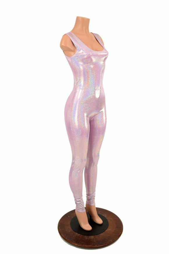Lilac Tank Holographic Catsuit - Coquetry Clothing