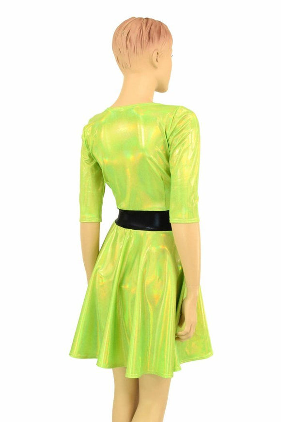 Lime "Buttercup" Skater Dress - Coquetry Clothing