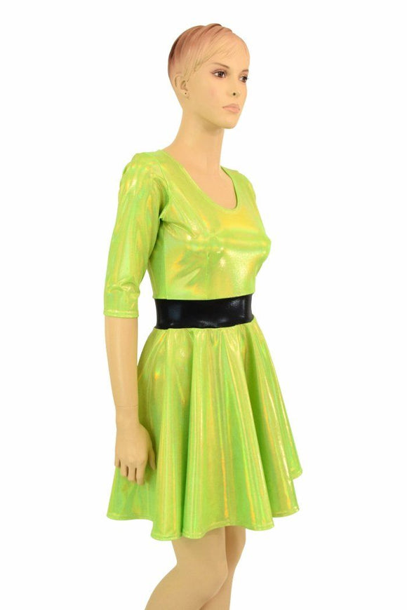 Lime "Buttercup" Skater Dress - Coquetry Clothing