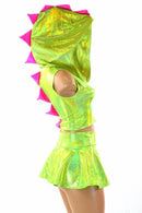 Lime Green Dragon Hoodie & Skirt - Coquetry Clothing