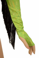 Lime Holo Fringe Romper - Coquetry Clothing