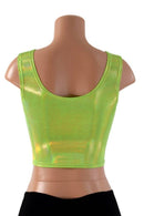 Lime Holographic Crop Top - Coquetry Clothing