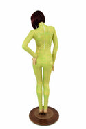 Lime Holographic Turtle Neck Catsuit - 3