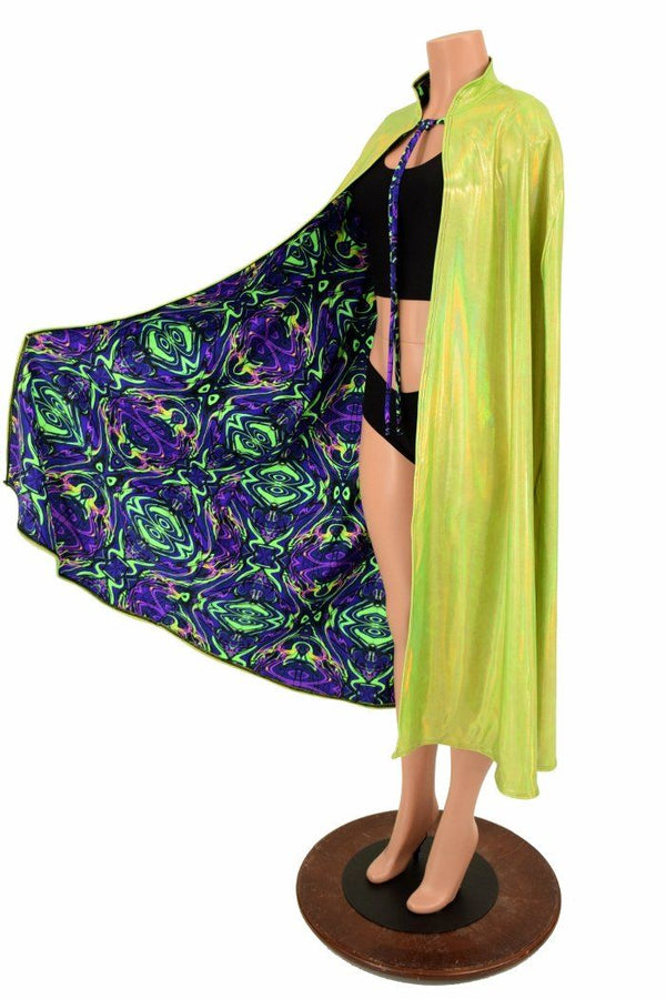 Lime & Neon Melt Reversible Hoodless Cape - 6