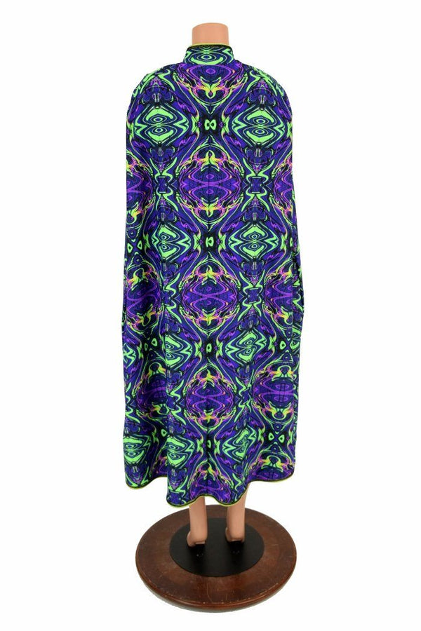 Lime & Neon Melt Reversible Hoodless Cape - 9