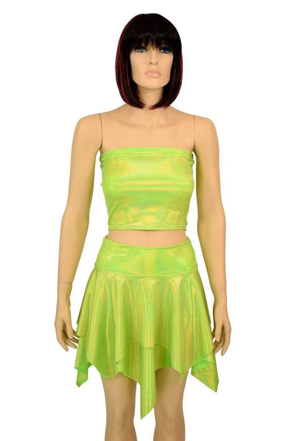 Lime Tube Top & Pixie Skirt Set - Coquetry Clothing