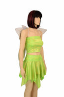 Lime Tube Top & Skirt Set + Fairy Wings - Coquetry Clothing