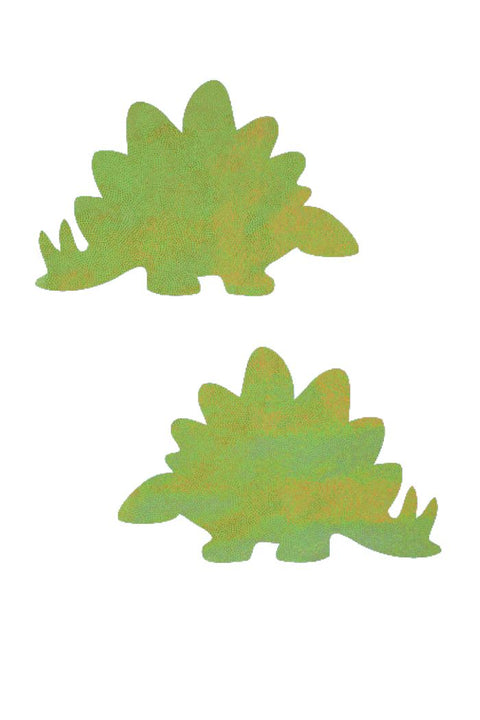 Lime Holo UV Stegosaurus Pasties - Coquetry Clothing