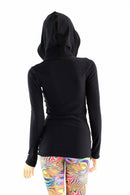 Long Sleeve Black Zen Hoodie - Coquetry Clothing