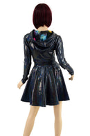 Long Sleeve Hooded Skater Dress with Full Separating Front Zipper - Coquetry Clothing