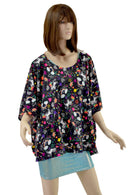 Long Sleeve Pullover Poncho in Unicorns and Rainbows - Coquetry Clothing