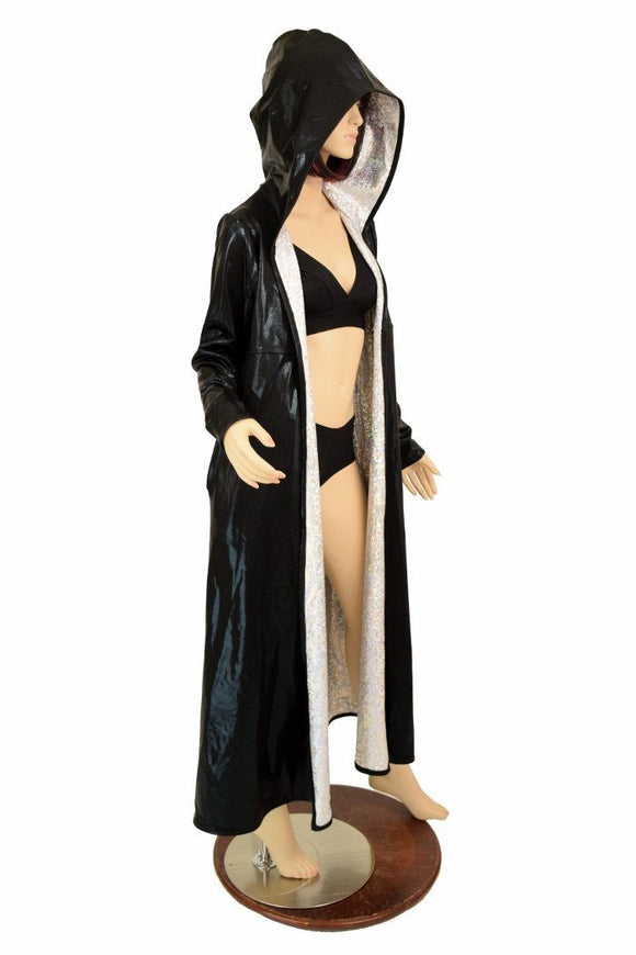 Long Sleeve Reversible Hooded Duster - Coquetry Clothing