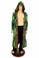 Long Sleeve Reversible Hooded Duster - Coquetry Clothing