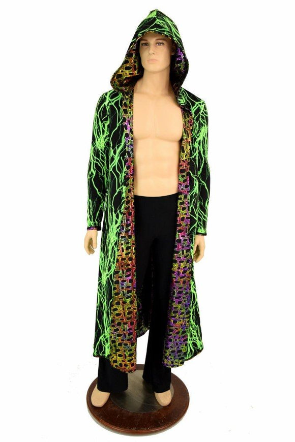 Long Sleeve Reversible Hooded Duster - Coquetry Clothing