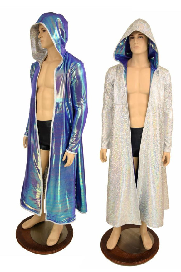 Long Sleeve Reversible Hooded Duster - Coquetry Clothing