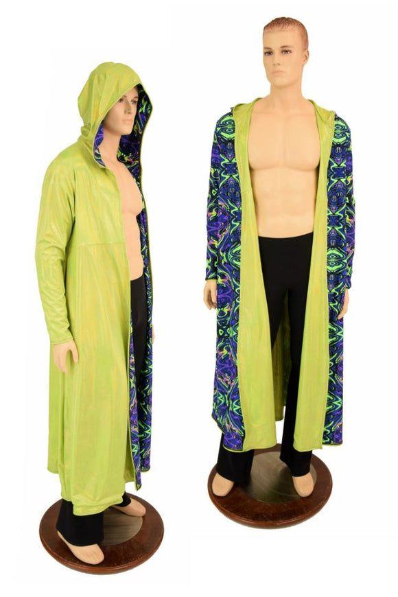 Long Sleeve Reversible Hooded Duster - Coquetry Clothing