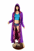 Long Sleeve Reversible Hooded Duster - Coquetry Clothing