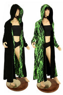 Long Sleeve Reversible Hooded Duster - 1