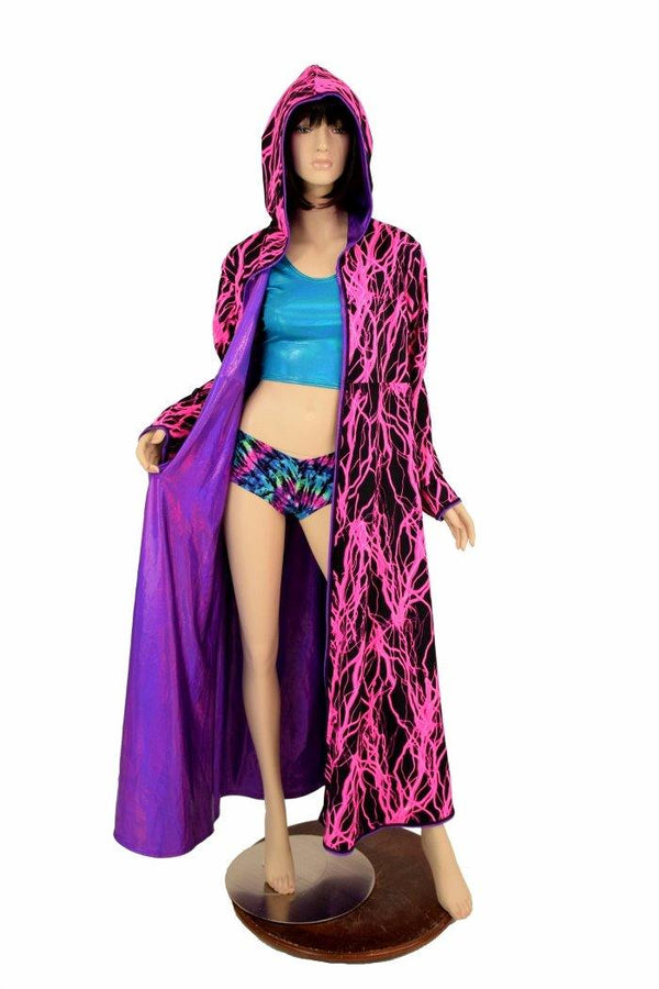 Long Sleeve Reversible Hooded Duster - 4