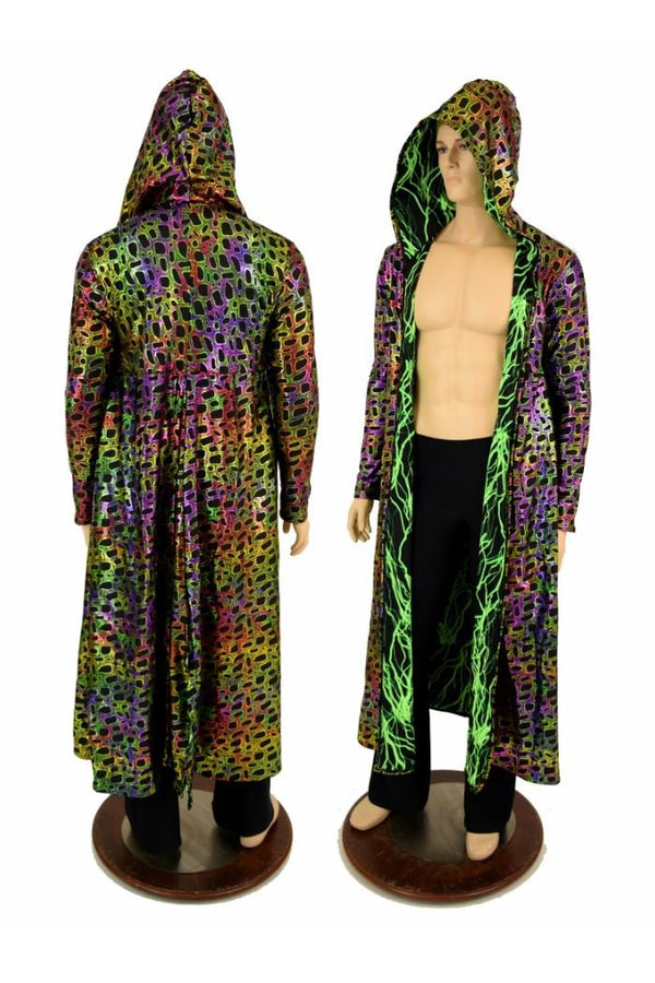 Long Sleeve Reversible Hooded Duster - 1