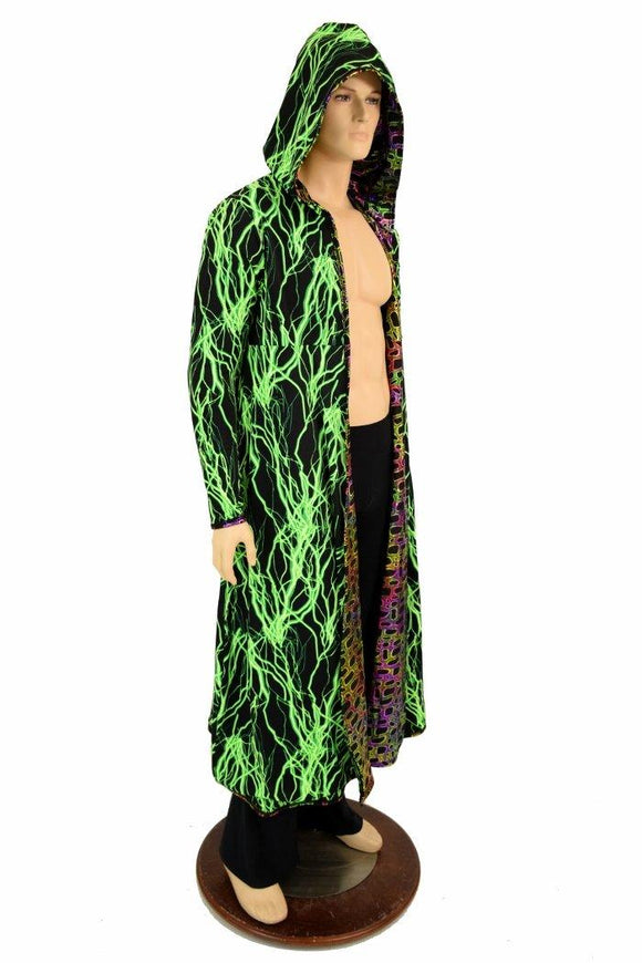 Long Sleeve Reversible Hooded Duster - Coquetry Clothing