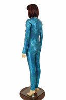 Long Sleeve Scoop Neck Zippered Catsuit - Coquetry Clothing