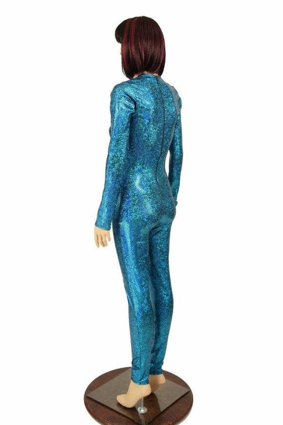 Long Sleeve Scoop Neck Zippered Catsuit - Coquetry Clothing