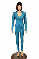 Long Sleeve Scoop Neck Zippered Catsuit - Coquetry Clothing