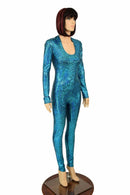 Long Sleeve Scoop Neck Zippered Catsuit - Coquetry Clothing