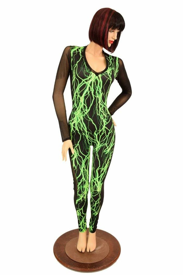 Long Sleeve Side Panel Catsuit - 2