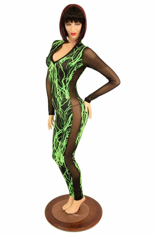 Long Sleeve Side Panel Catsuit - 1