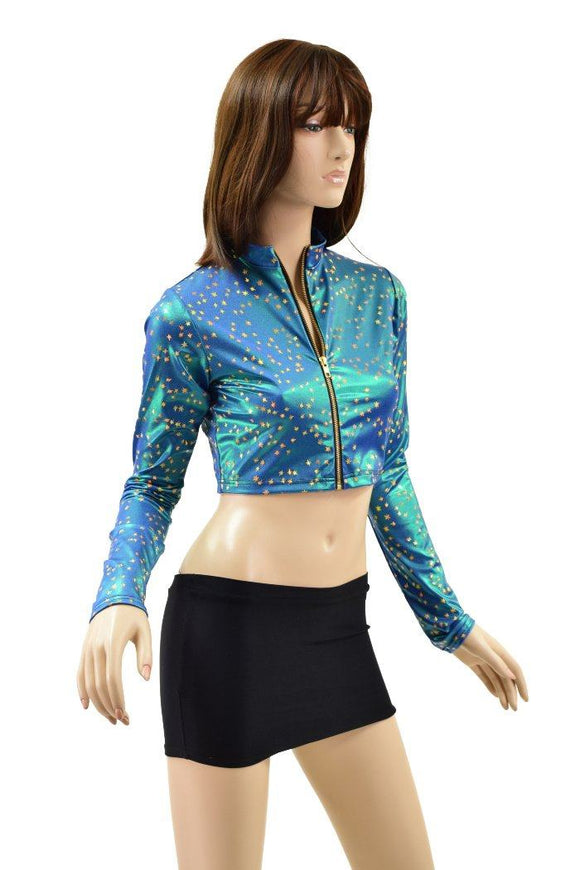 Long Sleeve Stella Crop in Stardust - Coquetry Clothing