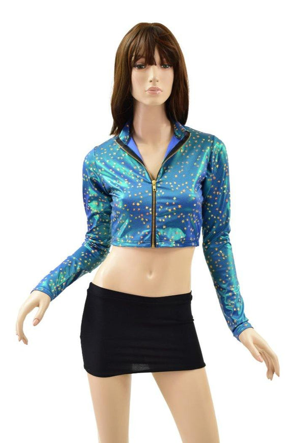 Long Sleeve Stella Crop in Stardust - Coquetry Clothing